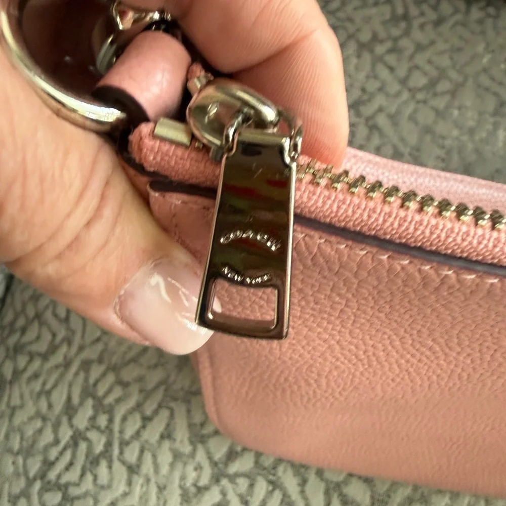Coach Chelsea Pink Pebble Leather Shoulder / Crossbody Bag with Silver Hardware